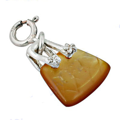 925 silver amber pendant for women | gemstone jewelry
