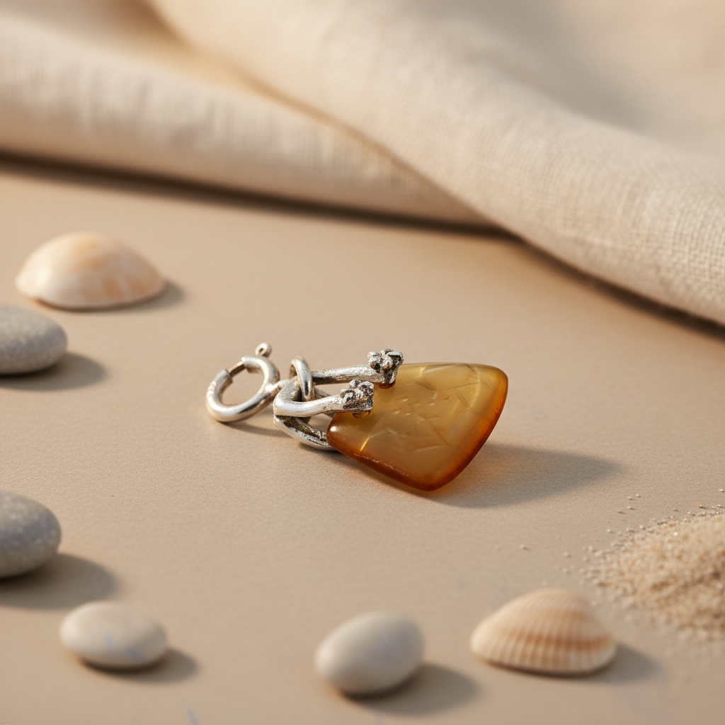 925 Silver Amber Pendant for Women | Gemstone Jewelry