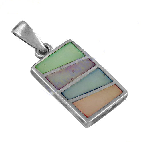 925 Silver Colorful Gemstone Pendant for Women | Modern Jewelry
