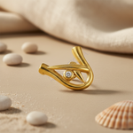 Load image into Gallery viewer, gold plating Ring with White Stone for Women | Daily Wear Jewelry
