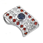 Load image into Gallery viewer, 925 Silver Garnet &amp; Sapphire Pendant | Women's Gift Jewelry
