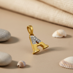 Load image into Gallery viewer, gold plating Diamond Letter A Pendant | Personalized Jewelry Gift
