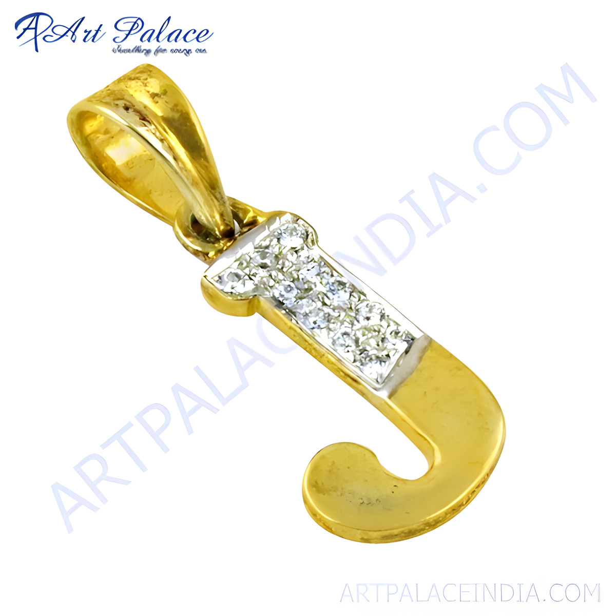 Gold plating initial j pendant with pavé diamonds, a stunning and personalized piece of jewelry