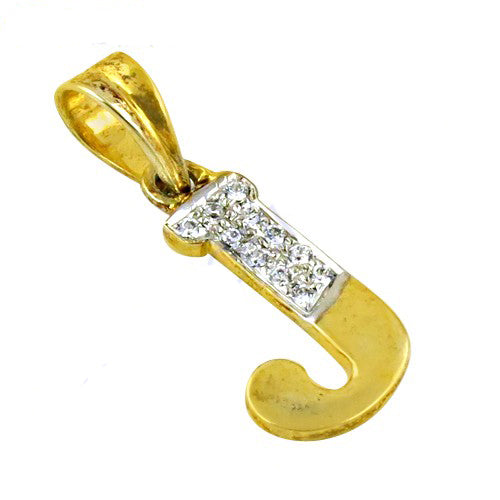 Gold plating diamond initial pendant for women | personalized jewelry