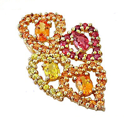 Gold plating gemstone cluster ring for women | statement jewelry