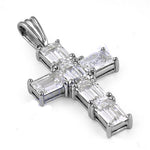 Load image into Gallery viewer, Silver Cubic Zirconia Cross Pendant for Women | Daily Wear
