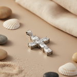 Load image into Gallery viewer, Silver Cubic Zirconia Cross Pendant for Women | Daily Wear
