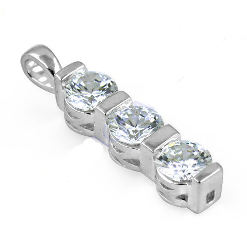 925 Silver Cubic Zirconia Pendant Necklace for Women