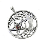 Load image into Gallery viewer, 925 Silver Tree of Life Pentacle Pendant | Spiritual Jewelry
