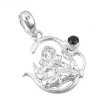 Load image into Gallery viewer, 925 Silver Ganesha Pendant with Emerald for Women
