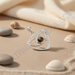 Load image into Gallery viewer, 925 Silver Tiger Eye Pendant for Women | Daily Wear Gift
