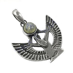 Load image into Gallery viewer, 925 Silver Egyptian Winged Pendant for Women | Moonstone Jewelry
