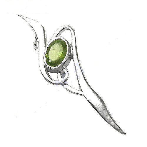 925 Sterling Silver Peridot Pendant for Women | Modern Jewelry