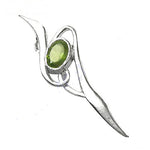 Load image into Gallery viewer, 925 Sterling Silver Peridot Pendant for Women | Modern Jewelry

