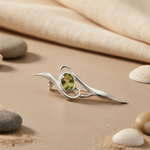 Load image into Gallery viewer, 925 Sterling Silver Peridot Pendant for Women | Modern Jewelry
