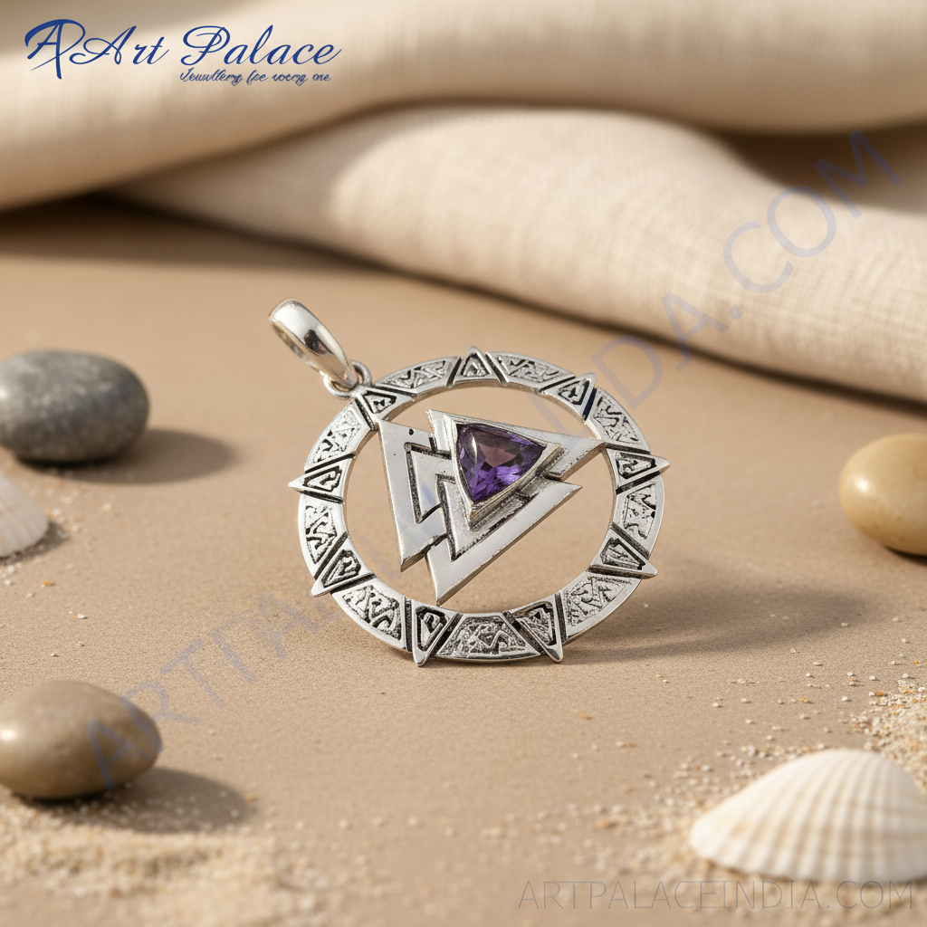 925 Silver Amethyst Pendant for Women | Gemstone Jewelry