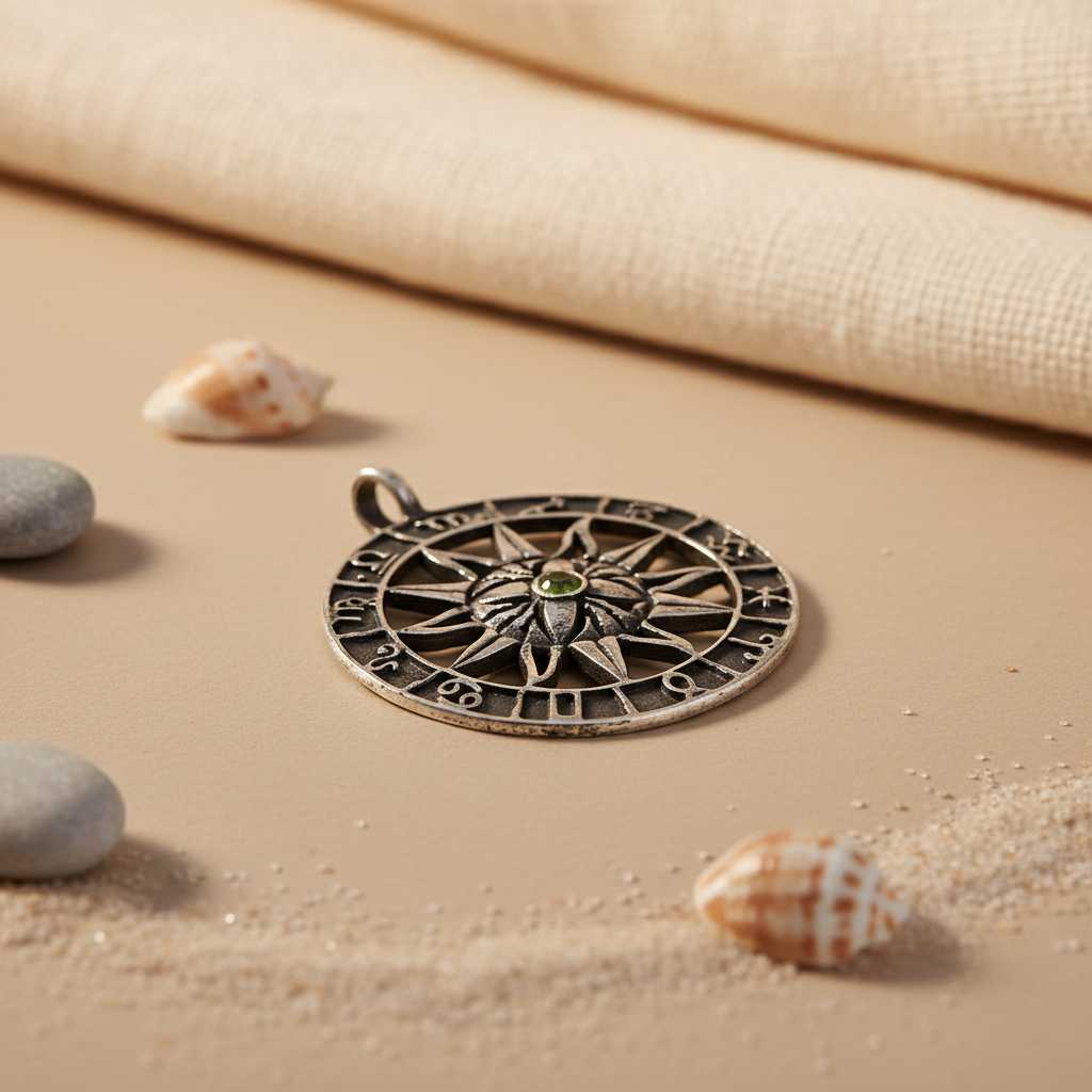 925 Silver Zodiac Pendant with Gemstone | Astrology Jewelry
