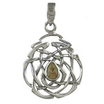 Load image into Gallery viewer, 925 Silver Celtic Knot Pendant | Pear Gemstone | Women's Jewelry
