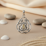 Load image into Gallery viewer, 925 Silver Celtic Knot Pendant | Pear Gemstone | Women's Jewelry
