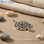 Load image into Gallery viewer, 925 Silver Om Symbol Pendant with Citrine | Spiritual Jewelry
