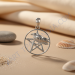 Load image into Gallery viewer, 925 Silver Raven Pentagram Pendant for Women | Gothic Jewelry
