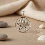 Load image into Gallery viewer, 925 Silver Raven Pentagram Pendant for Women | Gothic Jewelry

