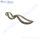 Load image into Gallery viewer, 925 sterling silver pendant with marcasite stones. Elegant silver charm pendant for women.
