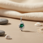Load image into Gallery viewer, 925 Silver Emerald Pendant for Women | Gemstone Jewelry

