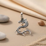 Load image into Gallery viewer, 925 Silver Dragon Pendant Necklace | Unique Jewelry for Men
