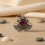 Load image into Gallery viewer, Silver Pendant with Garnet Gemstone | Women&#39;s Jewelry | Gift
