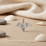 Load image into Gallery viewer, 925 Silver Bat Pendant with Pentacle for Men &amp; Women | Gift
