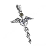 Load image into Gallery viewer, 925 Silver Caduceus Pendant for Women | Medical Jewelry Gift
