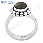 Load image into Gallery viewer, 925 sterling silver ring with a dark grey gemstone, perfect for women's daily wear
