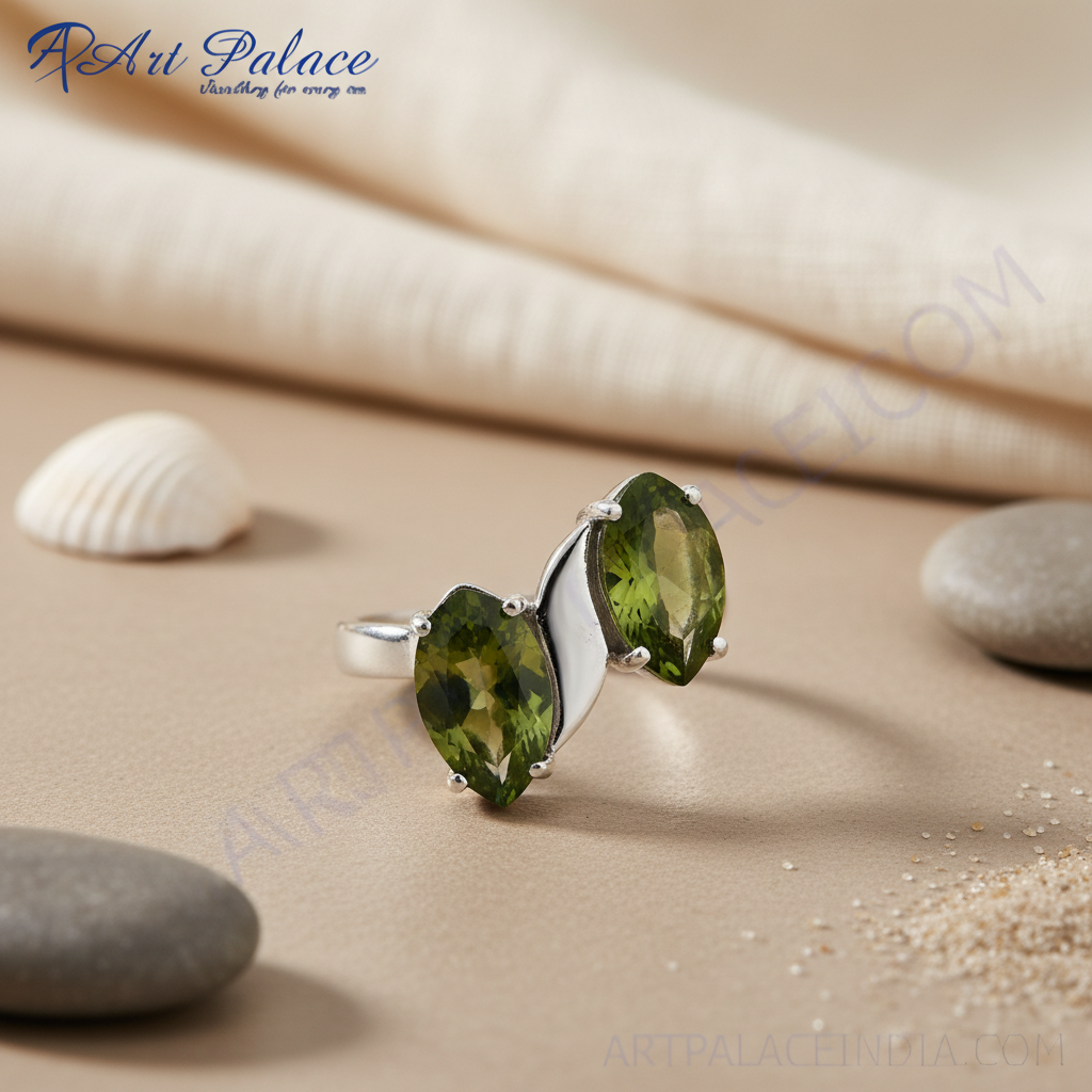 925 Silver Peridot Ring for Women | Gemstone Jewelry