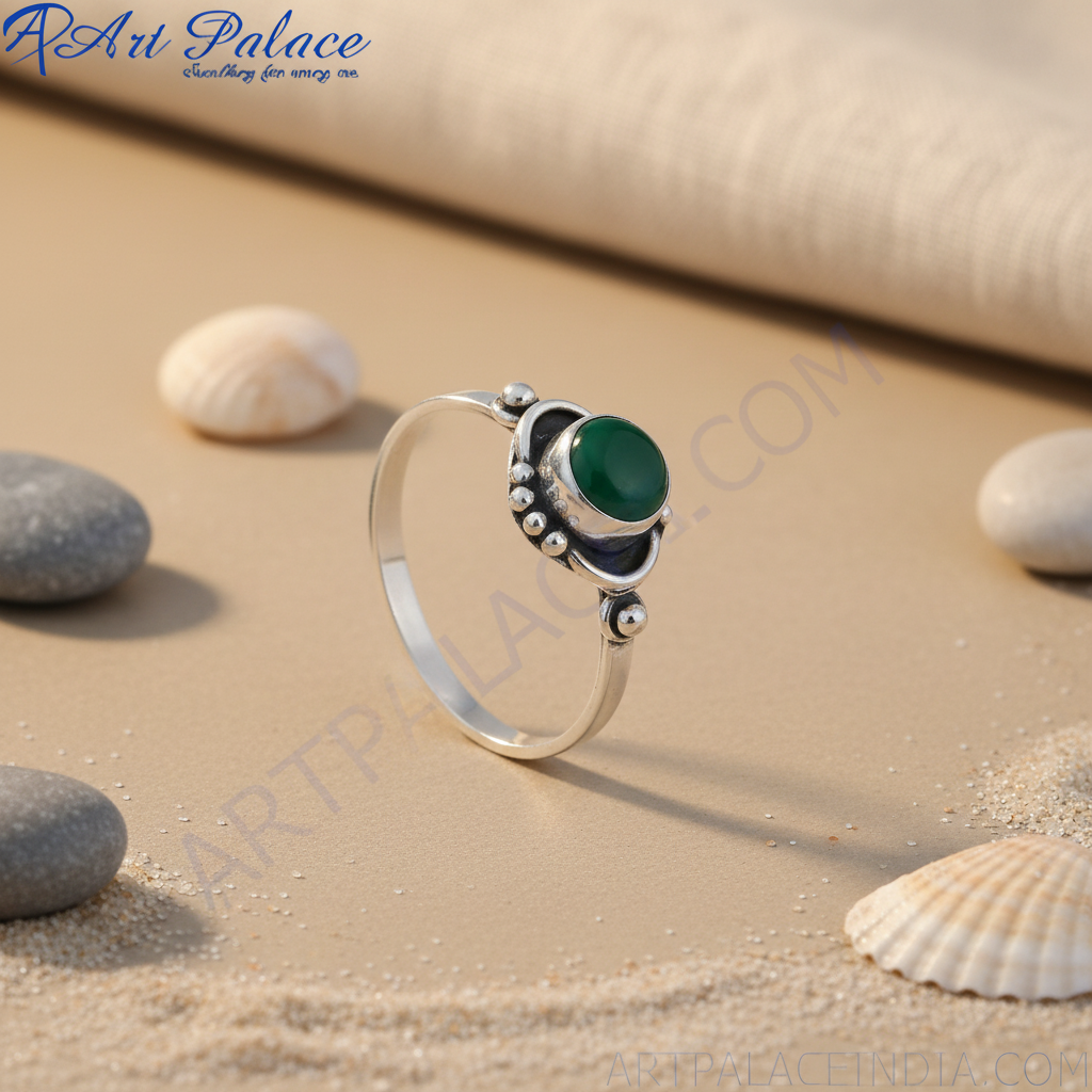 925 Sterling Silver Black Onyx Ring for Women | Gemstone Jewelry