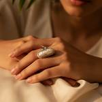 Load image into Gallery viewer, 925 Silver Pearl Ring for Women | Statement Jewelry
