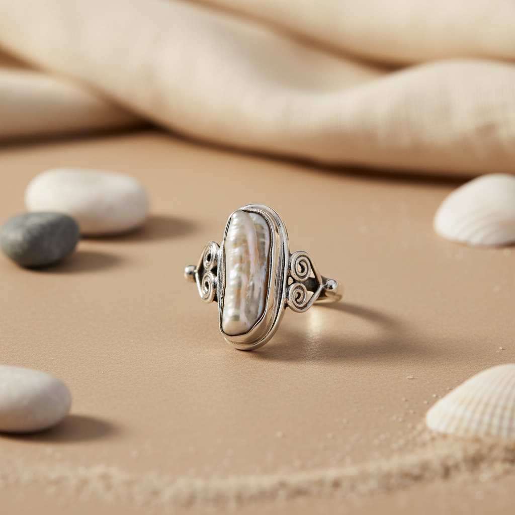 925 Silver Pearl Ring for Women | Statement Jewelry