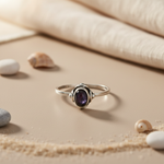 Load image into Gallery viewer, 925 Silver Amethyst Ring for Women | Gemstone Jewelry Gift
