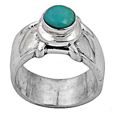 925 Silver Turquoise Ring for Men | Genuine Gemstone Jewelry