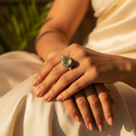 Load image into Gallery viewer, 925 Silver Green Gemstone Ring for Women | Gift Jewelry
