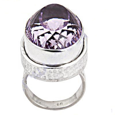 Amethyst Gemstone Ring in Sterling Silver for Women