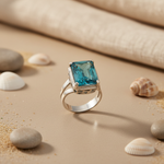 Load image into Gallery viewer, 925 Silver Blue Gemstone Ring for Women | Cocktail Jewelry
