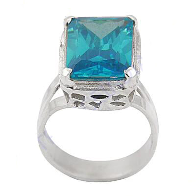 925 Silver Blue Gemstone Ring for Women | Cocktail Jewelry