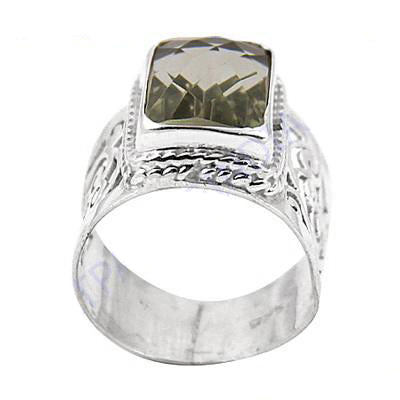 925 Silver Smoky Quartz Ring | Men's Ring | Gift for Him