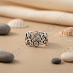 Load image into Gallery viewer, 925 Silver Openwork Ring with Gemstones | Women's Ring
