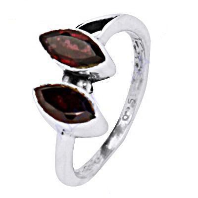 925 Silver Garnet Ring for Women | Gemstone Jewelry