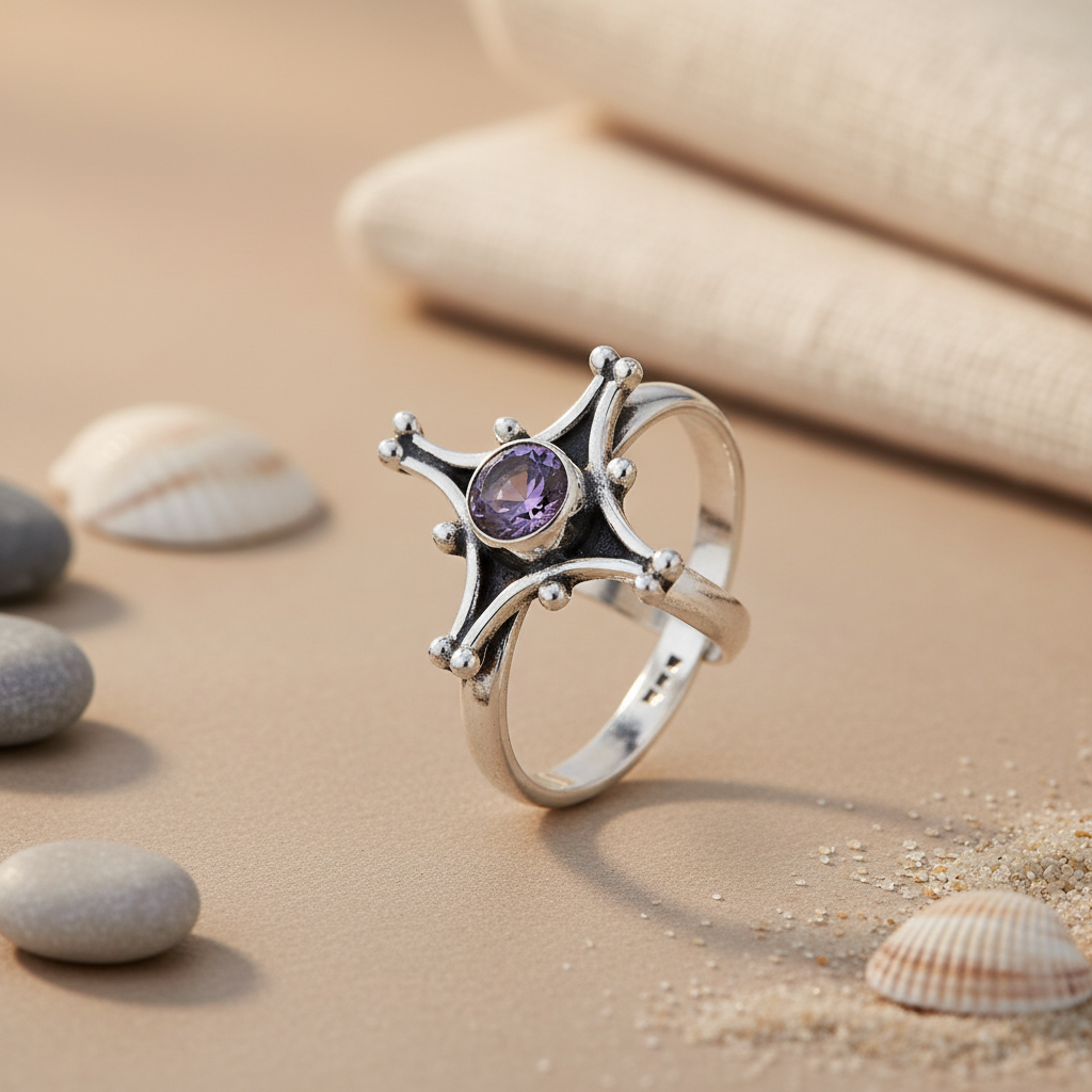 925 Silver Amethyst Ring for Women | Gemstone Jewelry Gift