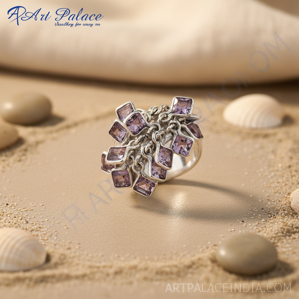 925 Sterling Silver Amethyst Ring for Women | Gemstone Jewelry
