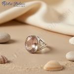 Load image into Gallery viewer, 925 Silver Pink Gemstone Ring for Women | Statement Ring
