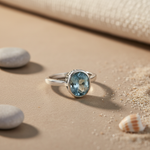 Load image into Gallery viewer, 925 Sterling Silver Aquamarine Ring for Women | Gift Jewelry
